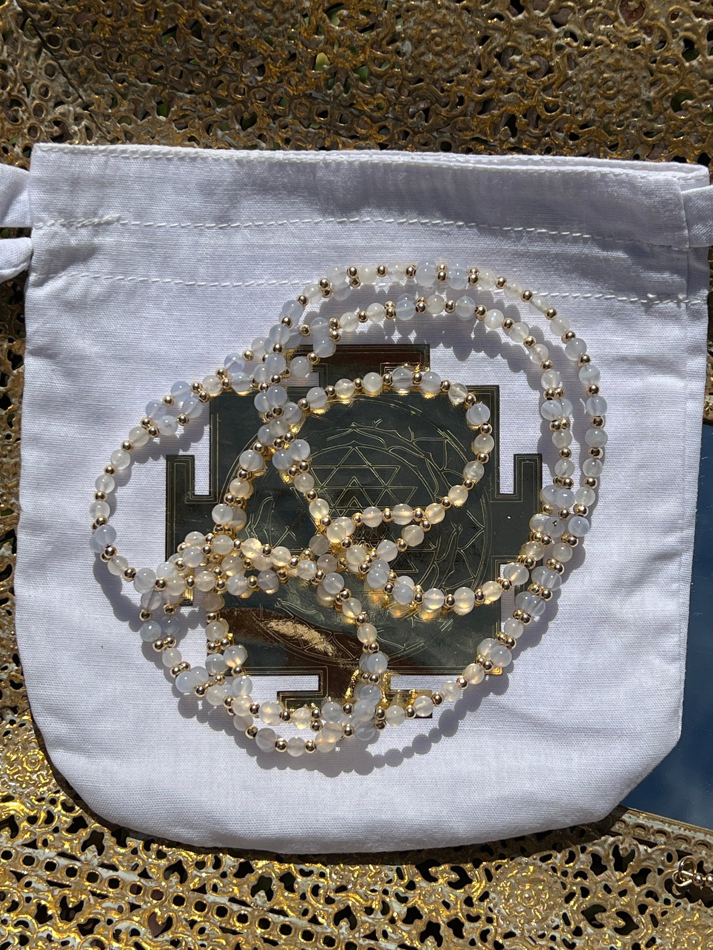 Blue Lace Agate Rainbow Moonstone Illuminated Flow