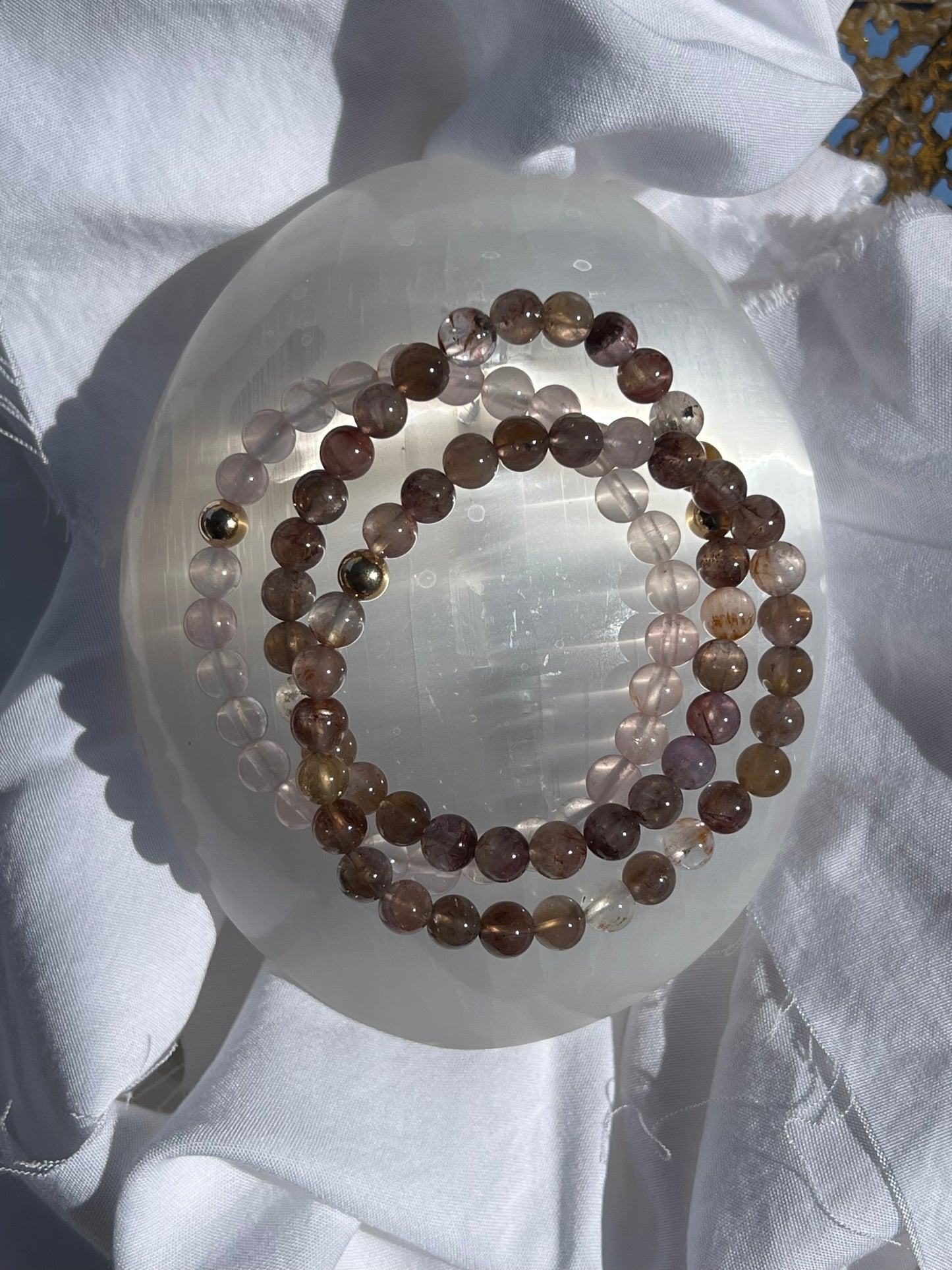 Align & Connect, Manifest Power Stack, Rose Quartz and Auralite.