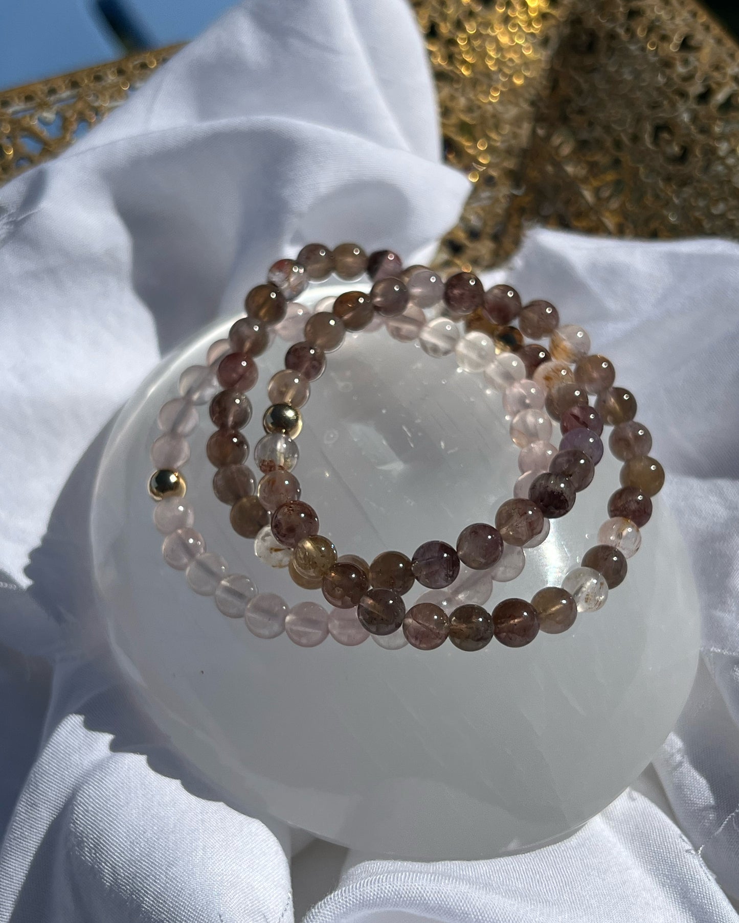 Align & Connect, Manifest Power Stack, Rose Quartz and Auralite.