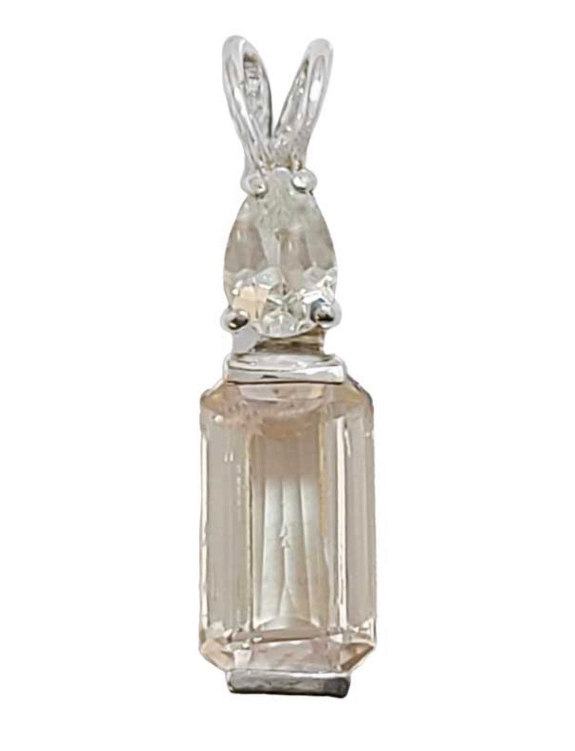 KUNZITE WITH PEAR CUT WHITE TOPAZ