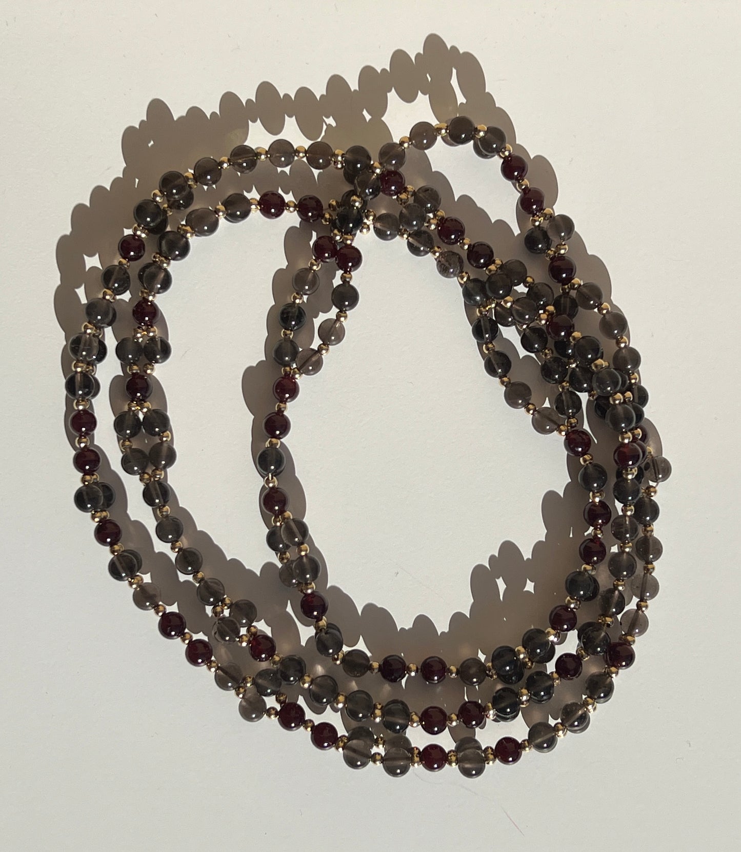 Tantric Necklace Enchant - Tektite and Garnet