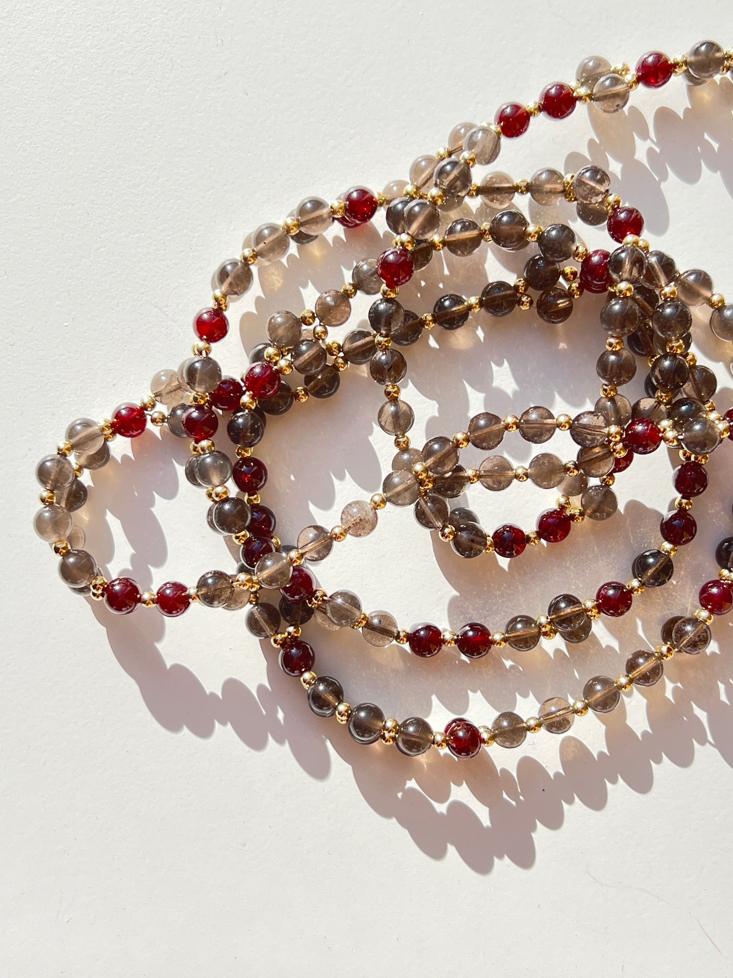 Tantric Necklace Enchant - Tektite and Garnet