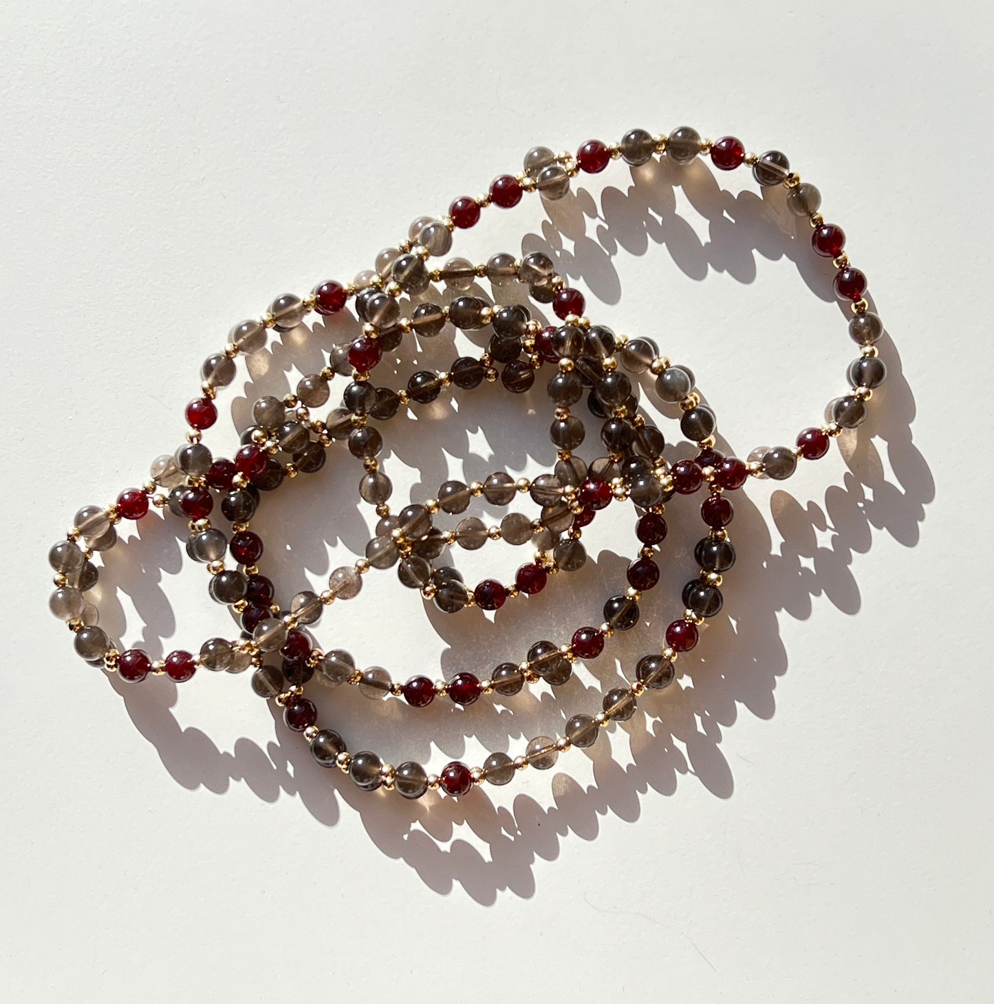 Tantric Necklace Enchant - Tektite and Garnet