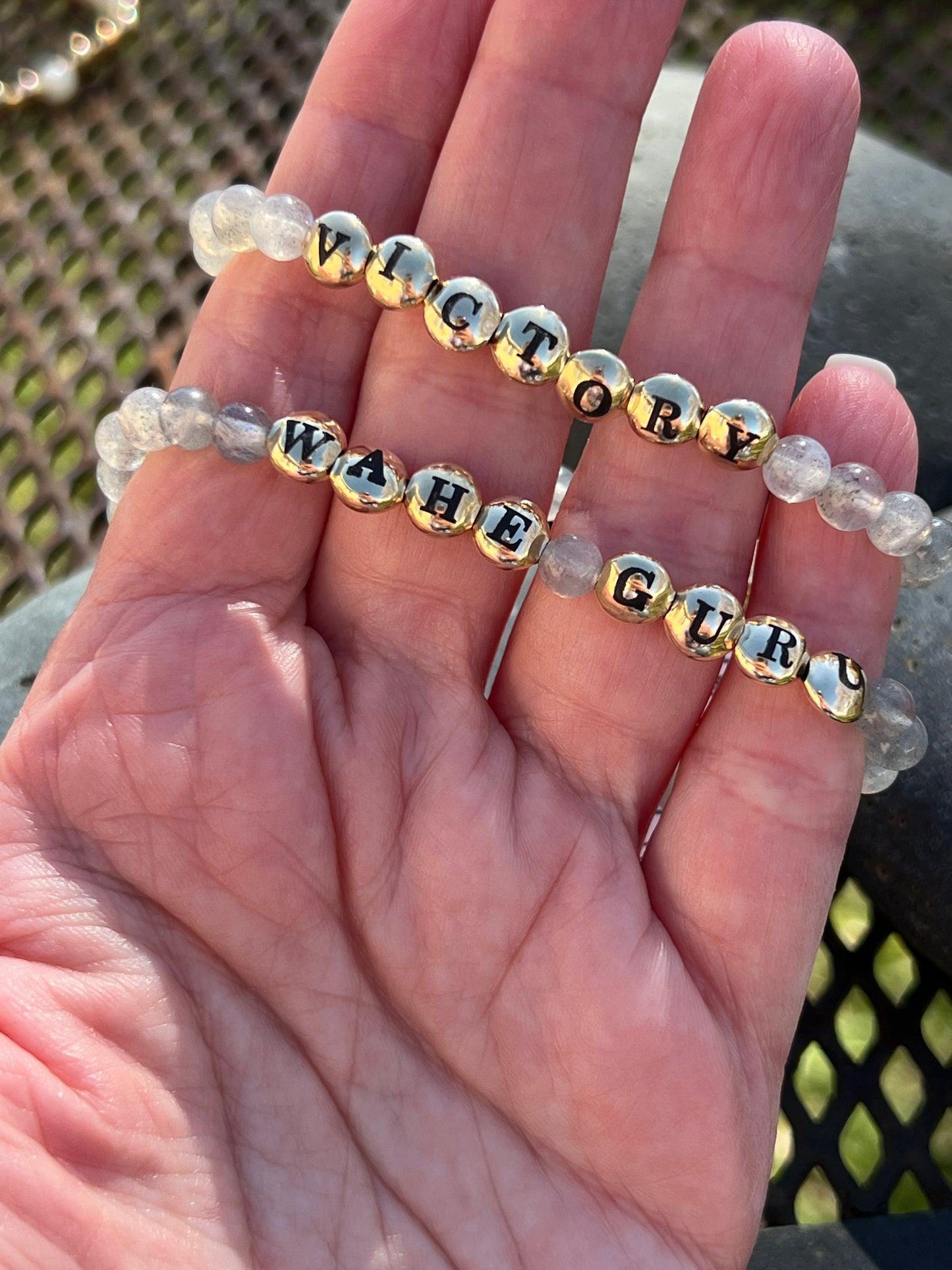 Labradorite Mantra Power Stack Bracelet