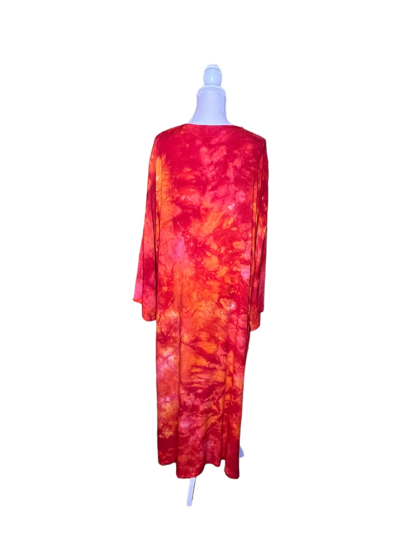 Opulent Aura Caftan - Firecracker