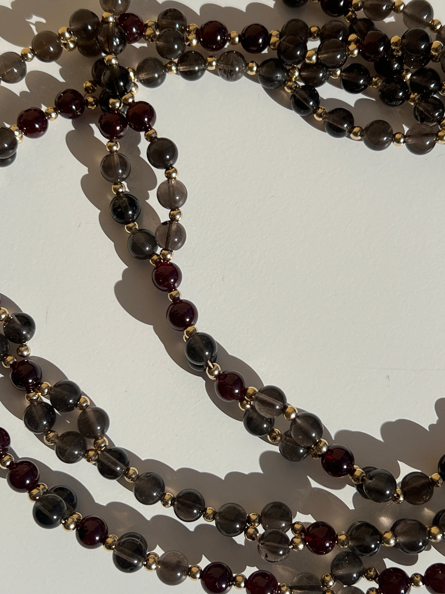 Tantric Necklace Enchant - Tektite and Garnet