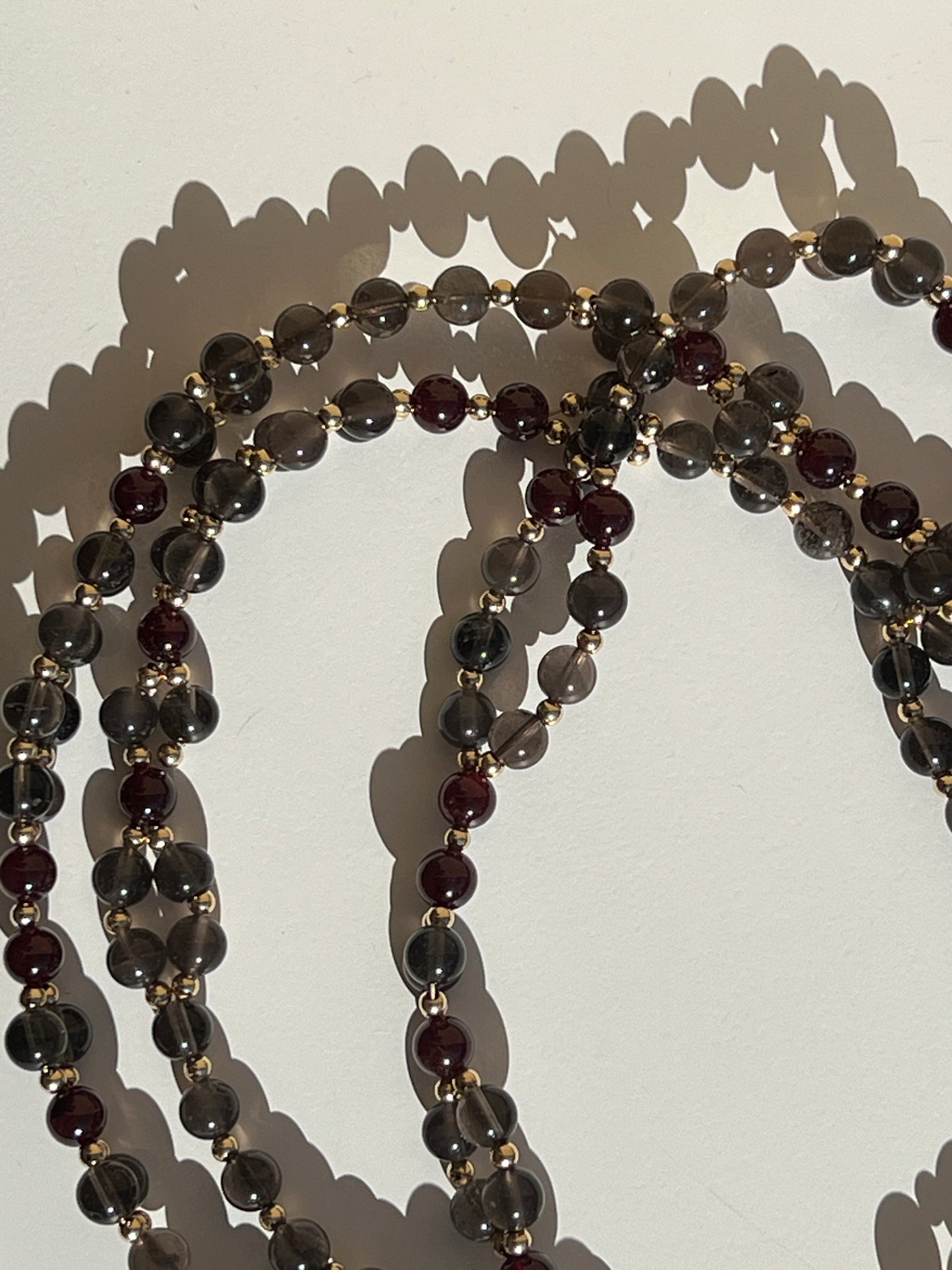 Tantric Necklace Enchant - Tektite and Garnet