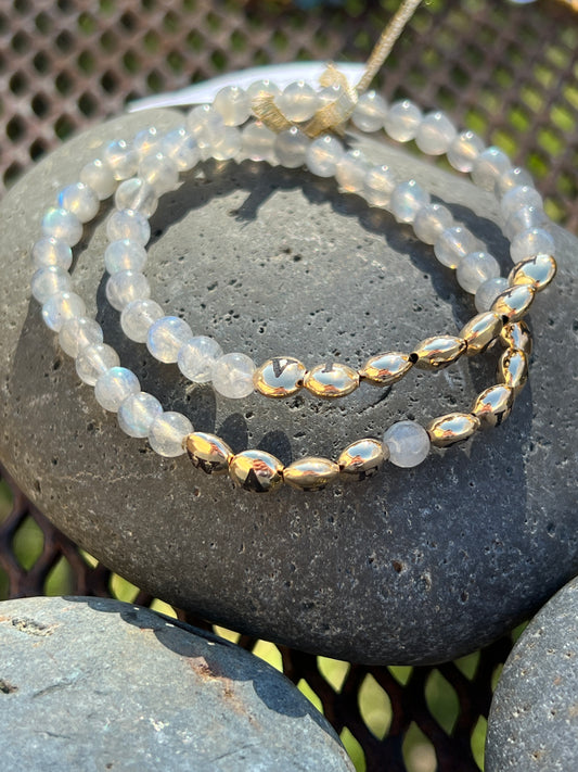 Labradorite Mantra Power Stack Bracelet