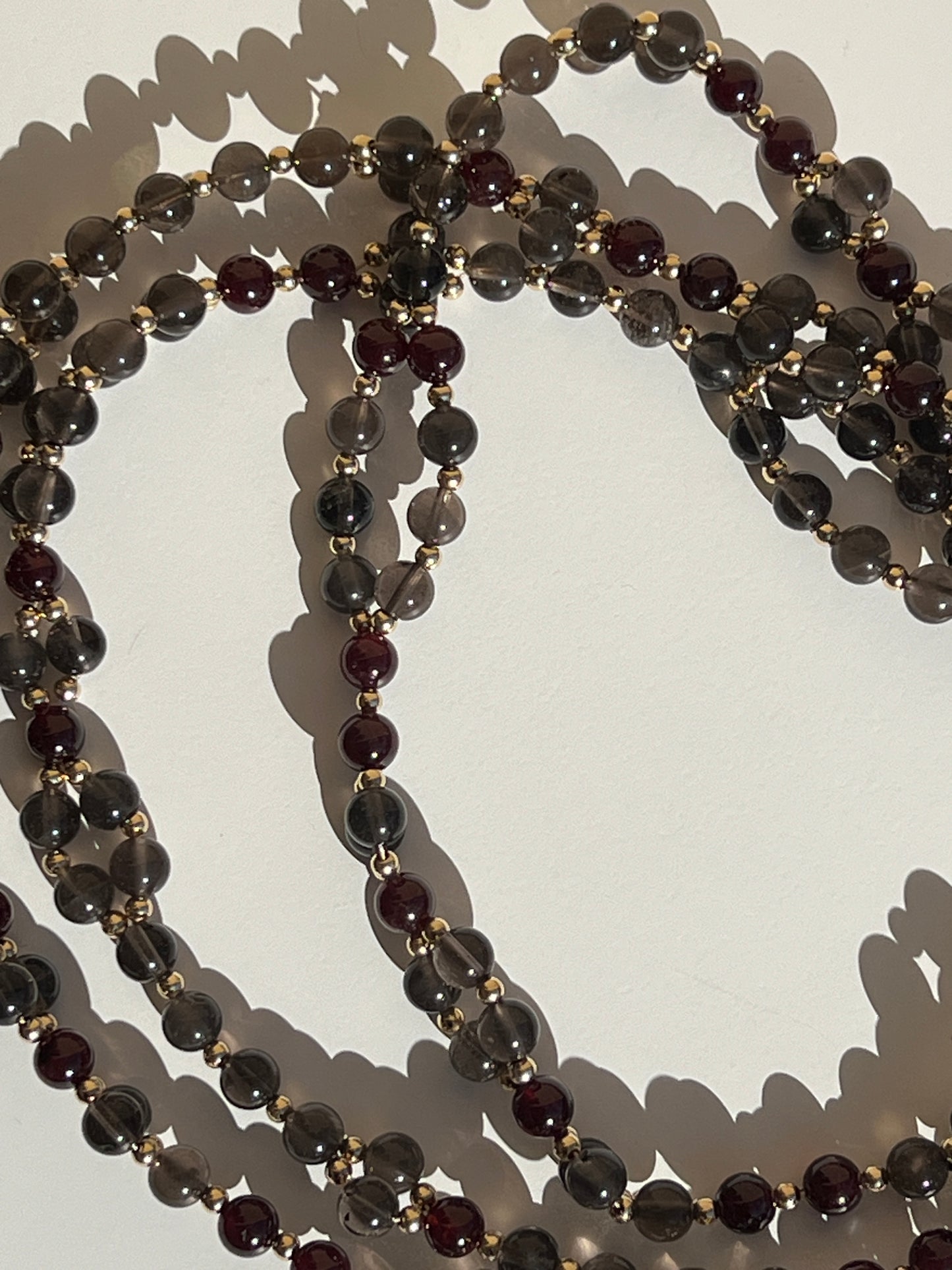 Tantric Necklace Enchant - Tektite and Garnet